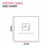 Square visiting card dimensions guide for optimal design and printing.