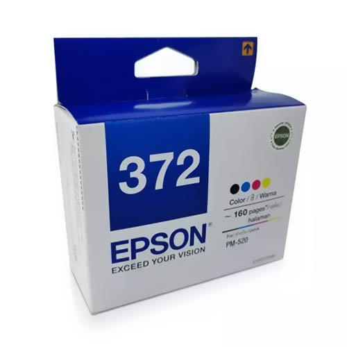 The Epson T372 Ink Cartridge ensures vibrant prints with its CMYK system and 160-page capacity, ideal for professionals.