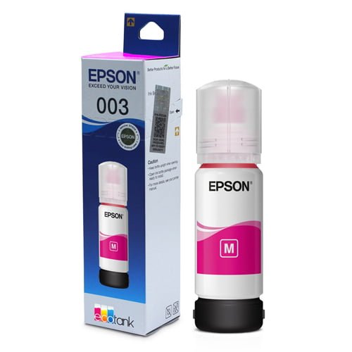 Epson's Magenta Ink Bottle (C13T00V398) brings vibrant red hues to life. Compatible with EcoTank L3110 and L3150 printers, ensuring superior quality prints.