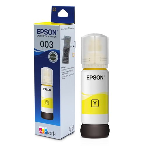 Epson's Yellow Ink Bottle (C13T00V498) ensures vibrant prints. Its user-friendly bottle design allows mess-free refills. Compatible with EcoTank L3110 and L3150 printers.