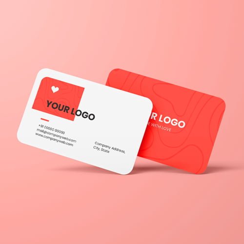 Modern business cards with sleek rounded corners for professional appeal.