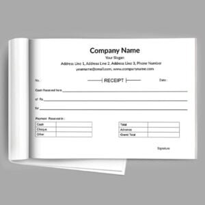 Black and White Receipt Books