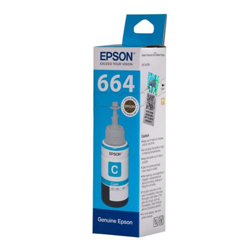 Epson T6642 Cyan Ink Bottle: 70ml for Vibrant Printing.