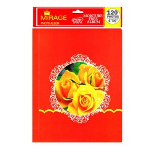 Mirage Photo Album for 120 photos (4 x 6 inches), eco-friendly, moisture-free PP slip-in pockets.