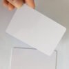 PVC_Cards Long-lasting white PVC cards for personal or professional use.