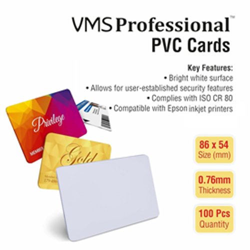 ProfessionalPVC_Cards_100_PCS Smooth Surface White PVC Cards for Professional Use.