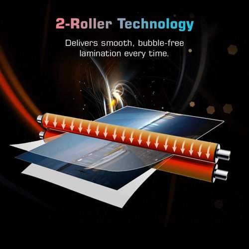 2-roller system prevents wrinkles.