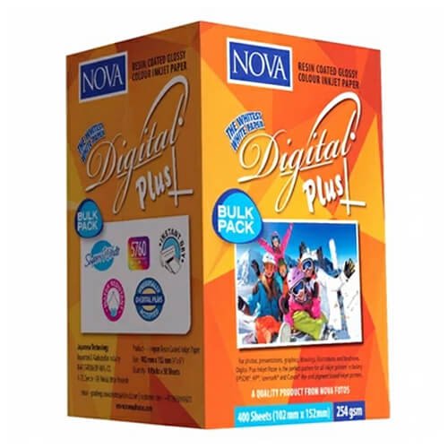 NOVA Digital Plus Photo Paper 4 x 6 - 254 GSM (400 Sheets)