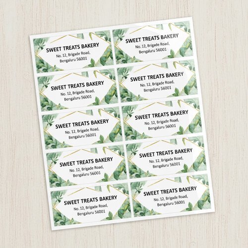 Glossy Visiting Card Stickers