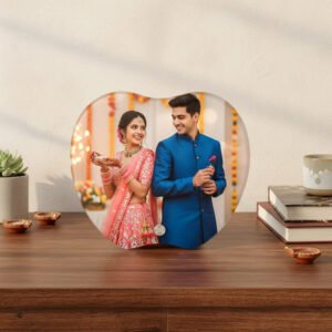 Personalized Glass Desktop Photo Frames - Heart