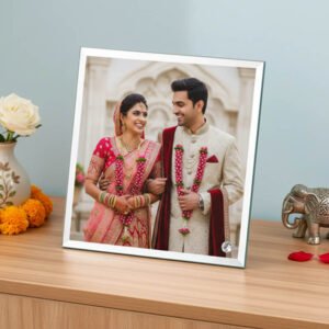 Personalized Glass Desktop Photo Frames - Square