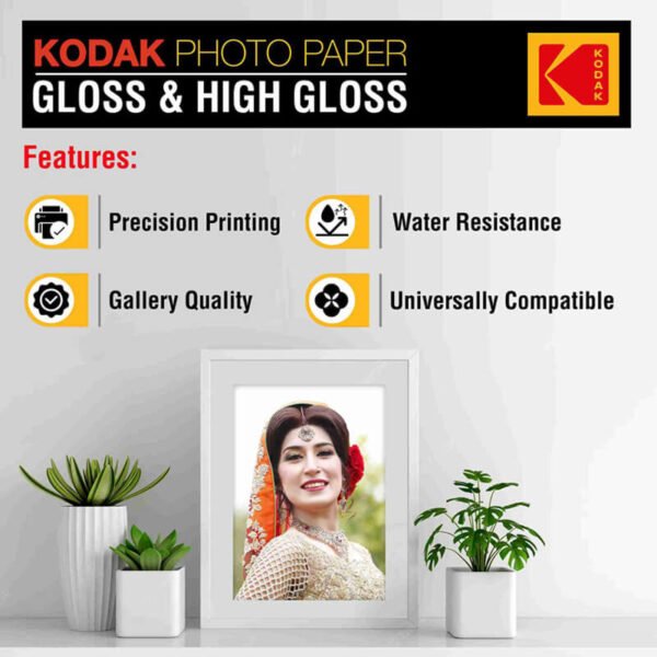Kodak Gloss Photo Paper 4 x 6 - 180 GSM (100 Sheets)