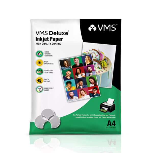VMS-Deluxe-150GSM-A4-Glossy-Photo-Paper-50Sheets-1 VMS Deluxe Photo Paper A4 - 150 GSM (50 Sheets)