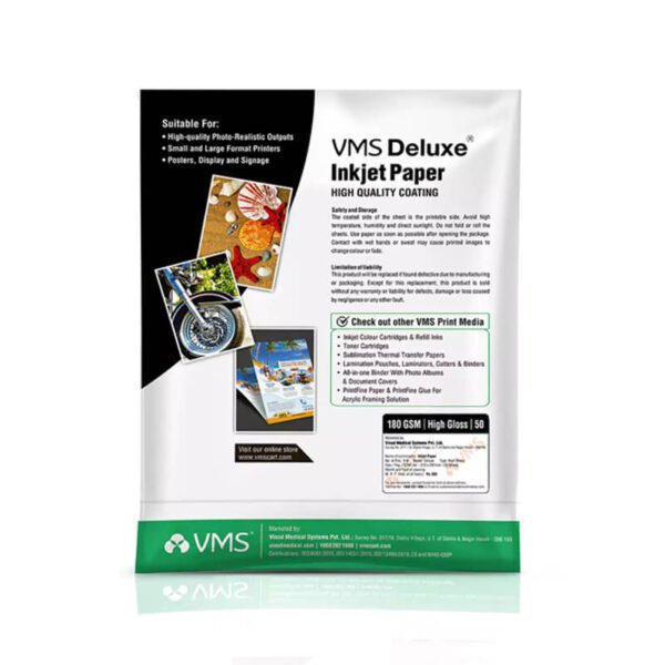 VMS Deluxe Photo Paper A4 - 180 GSM (50 Sheets)