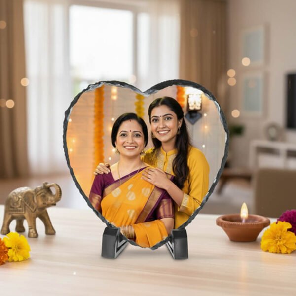 Personalized Rock Photo Frames - Heart