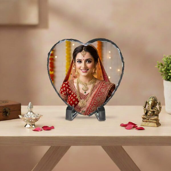 Personalized Rock Photo Frames - Heart