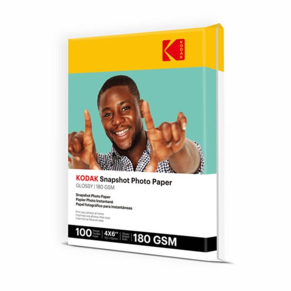 Kodak-snapshot-180GSM-4R-1 Kodak Snapshot Gloss Photo Paper 4 x 6 - 180 GSM (100 Sheets)