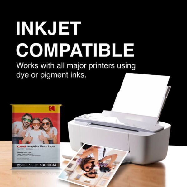 Kodak-snapshot-180GSM-A4-profile-image-7 Kodak Snapshot Gloss Photo Paper A4 - 180 GSM (25 Sheets)