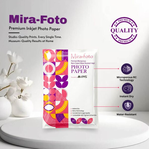 Mira~foto Premium Microporous RC Photo Paper A4 - 260 GSM (20 Sheets)