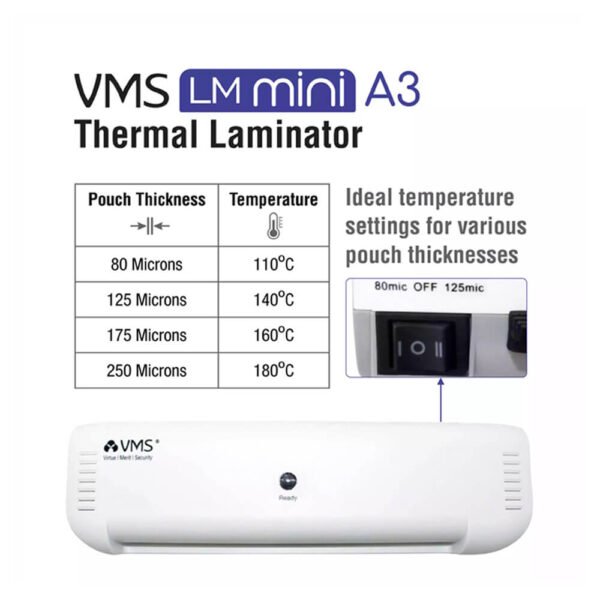 VMS LM Mini A3 Thermal Lamination / Laminating Machine A3 Laminator