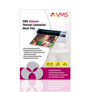 VMS Starlam 125Micron A4 225mm x 310mm Laminating Pouch - 100 Sheets