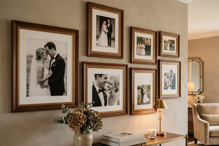 Brown Frames With Golden Details