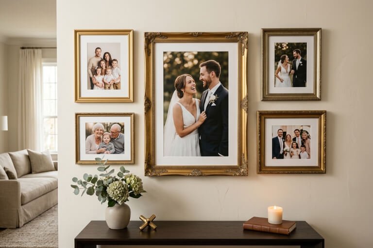Golden Frames for Elegant and Special Memories